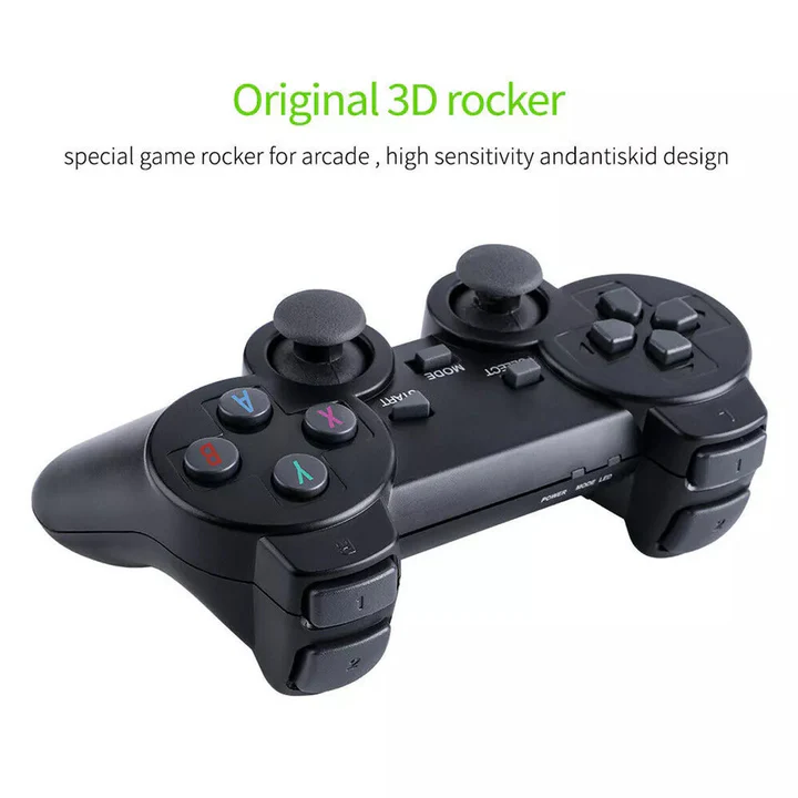HDMI 4K TV Game Stick Console – 64GB Retro Spelcomputer met 20.000 Games & 2 Draadloze Controllers