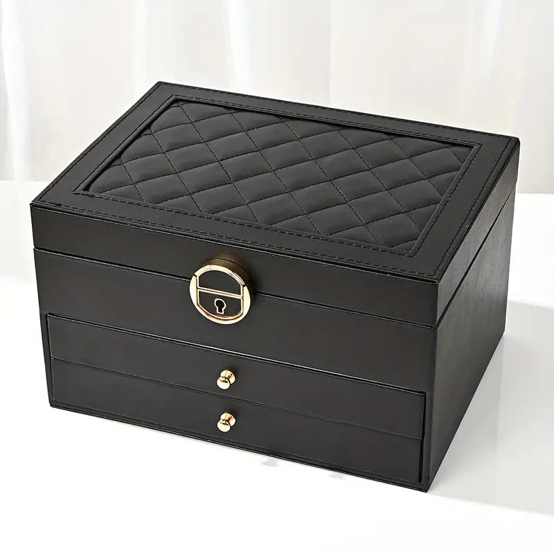 Luxe Leren Sieradendoos – Ruime en Elegante Opbergoplossing