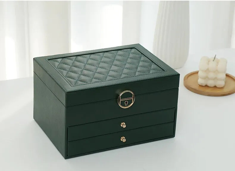 Luxe Leren Sieradendoos – Ruime en Elegante Opbergoplossing