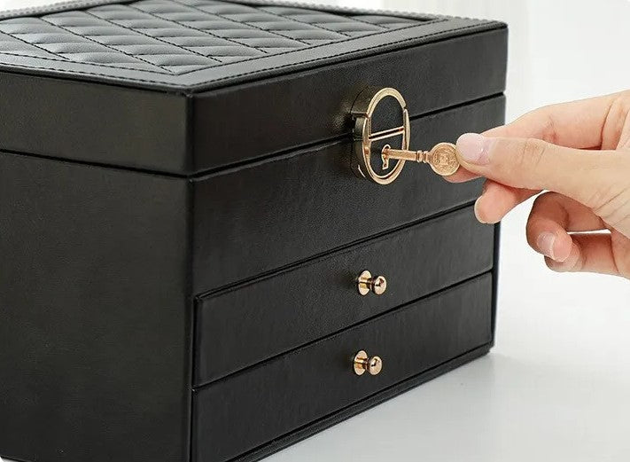 Luxe Leren Sieradendoos – Ruime en Elegante Opbergoplossing