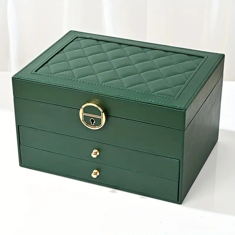 Luxe Leren Sieradendoos – Ruime en Elegante Opbergoplossing