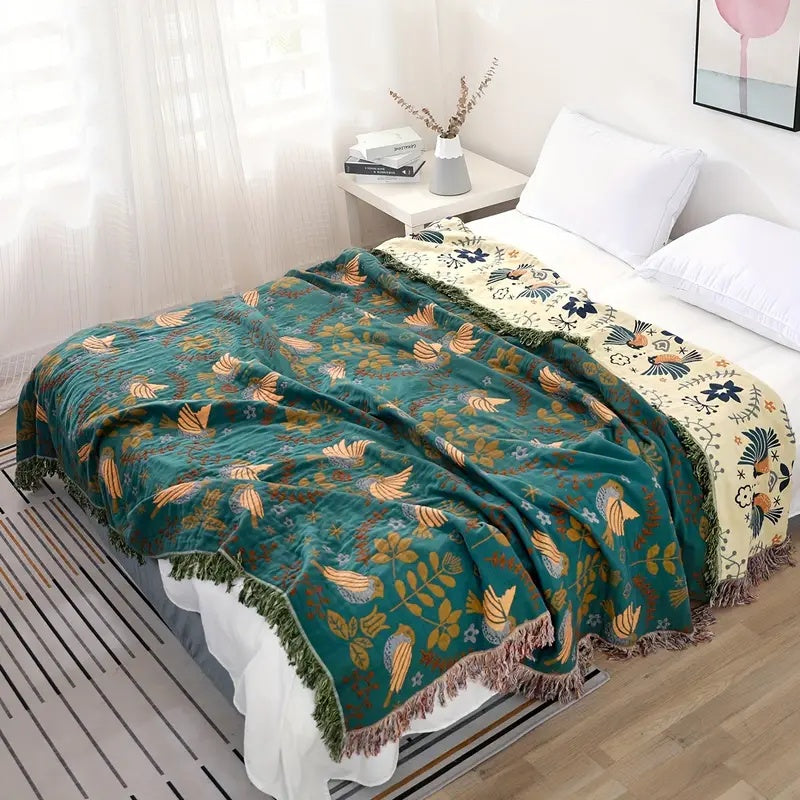 Scandinavische Omkeerbare Plaid – Elegantie & Comfort in Hoogwaardig Katoen