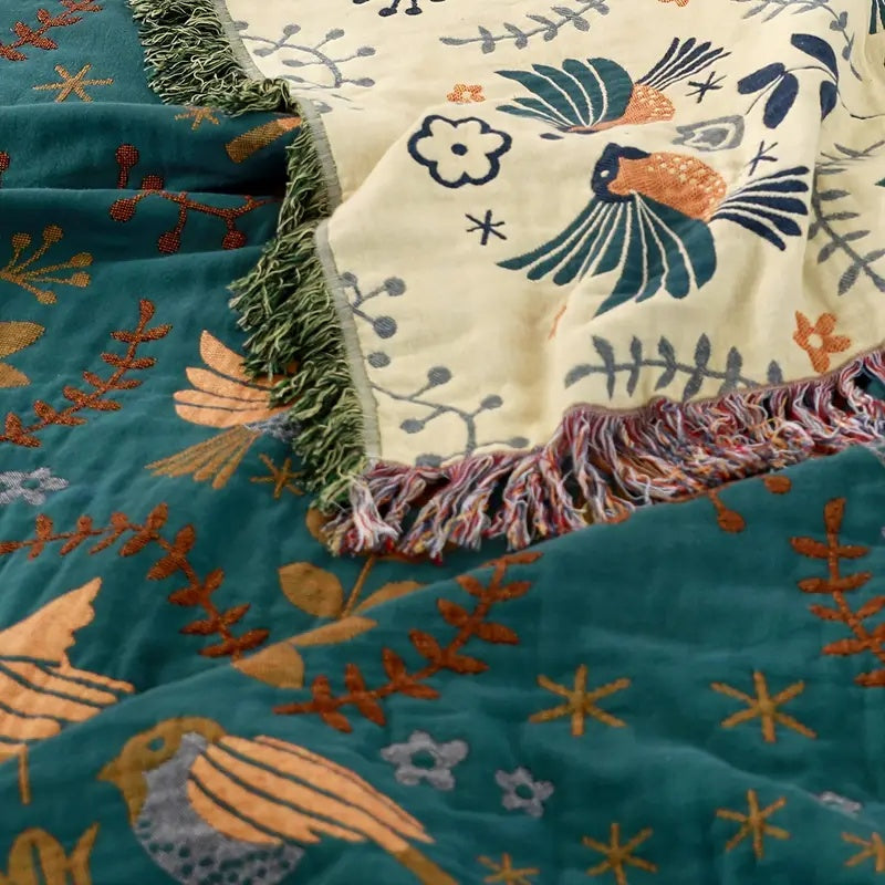 Scandinavische Omkeerbare Plaid – Elegantie & Comfort in Hoogwaardig Katoen