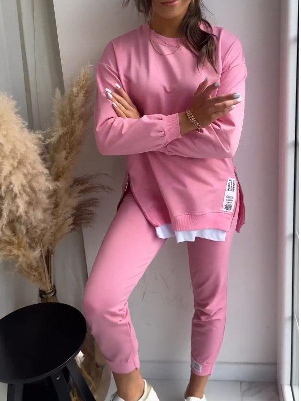 Dames Sweatshirt en Broek Set – Comfort en Elegantie in Zachte Stof