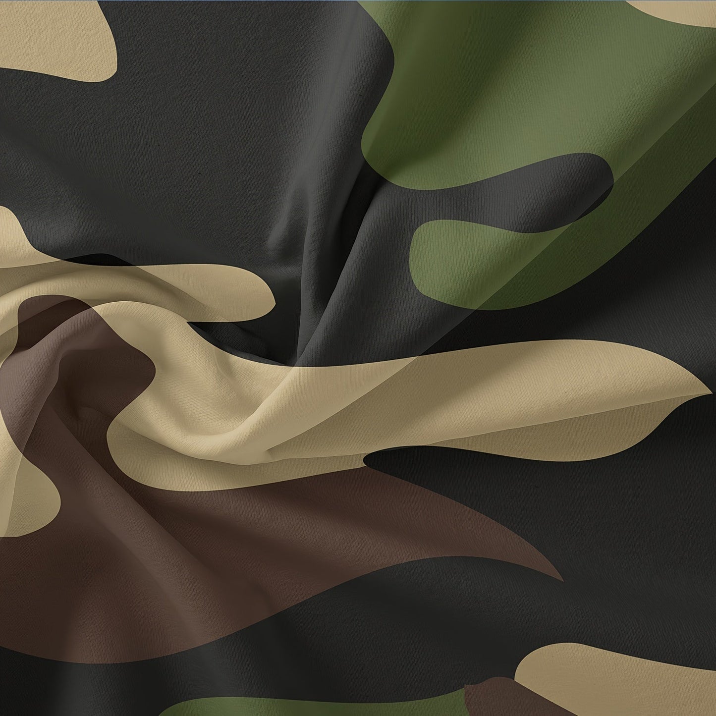 Camouflage Dekbedovertrek 200x200 – Zacht Ademend Beddengoed voor Stoere Slaapkamer met Kussenslopen