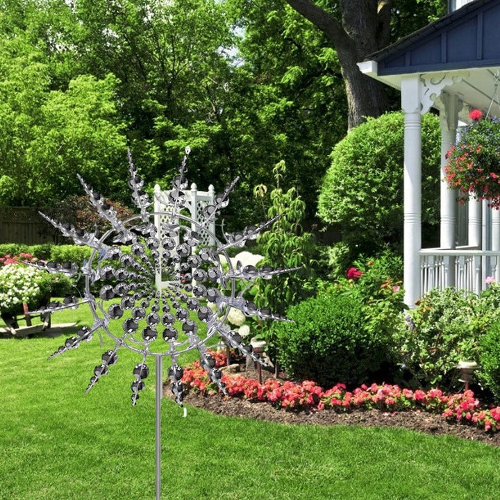 Roestvrije Metalen Windmolen – Magische Kinetische Windspinner voor Tuindecoratie