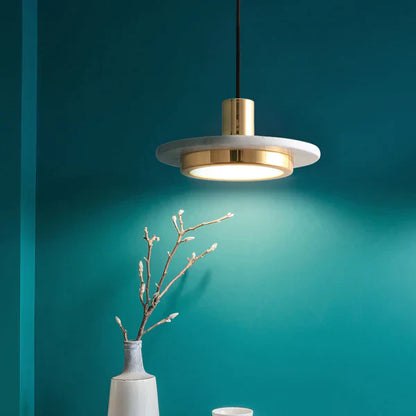 Moderne Marmeren Hanglamp – Elegante en Minimalistische LED Verlichting