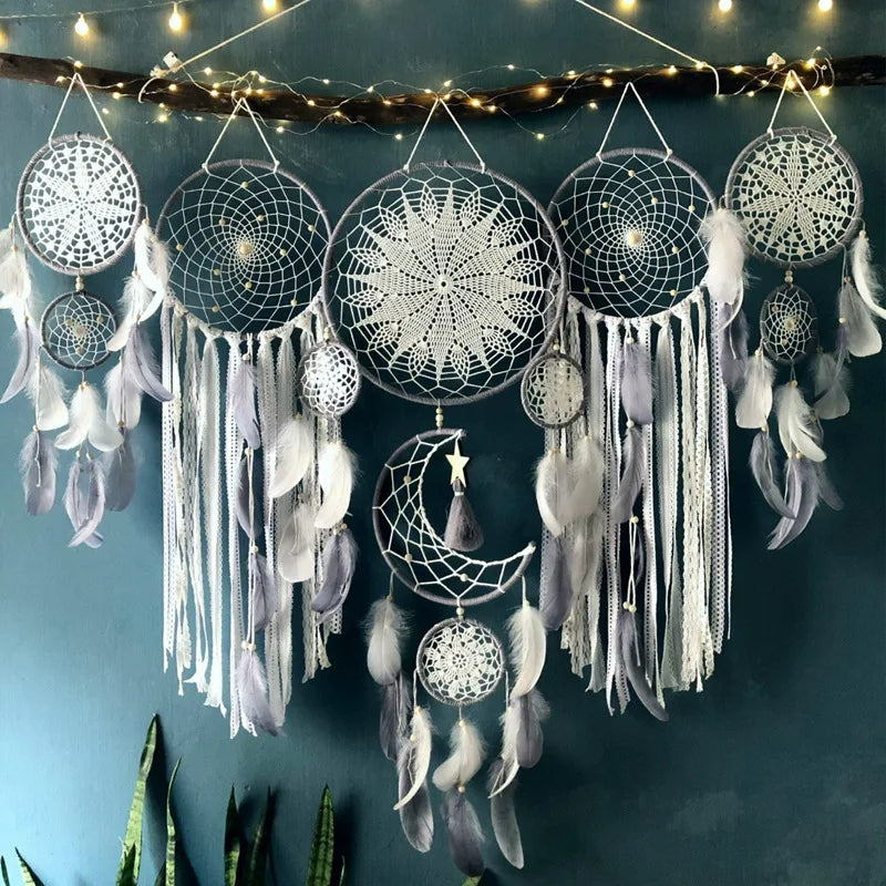 Set van 5 Bohemian Dromenvangers – Handgemaakte Elegantie &amp; Rustgevende Sfeer