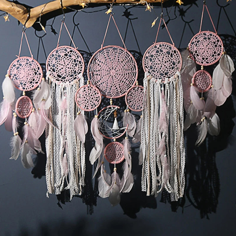 Set van 5 Bohemian Dromenvangers – Handgemaakte Elegantie &amp; Rustgevende Sfeer