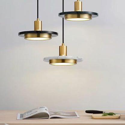 Moderne Marmeren Hanglamp – Elegante en Minimalistische LED Verlichting
