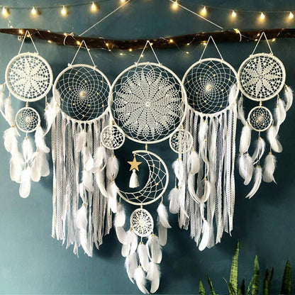 Set van 5 Bohemian Dromenvangers – Handgemaakte Elegantie &amp; Rustgevende Sfeer