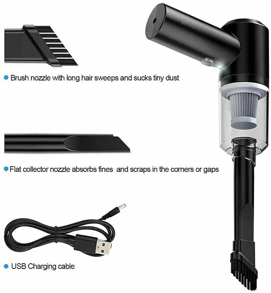 Draadloze Auto Stofzuiger – Lichtgewicht, Krachtig en Multifunctioneel