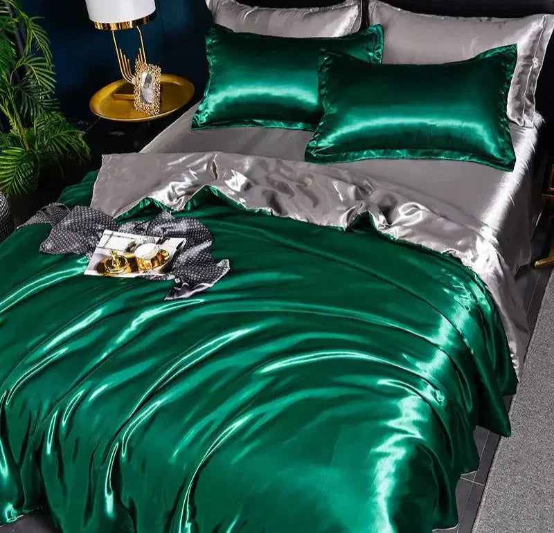 Elegante Satijnen Dekbedovertrek 240x220 cm – Zijdezacht en Duurzaam Beddengoed voor Luxe Slaapervaring