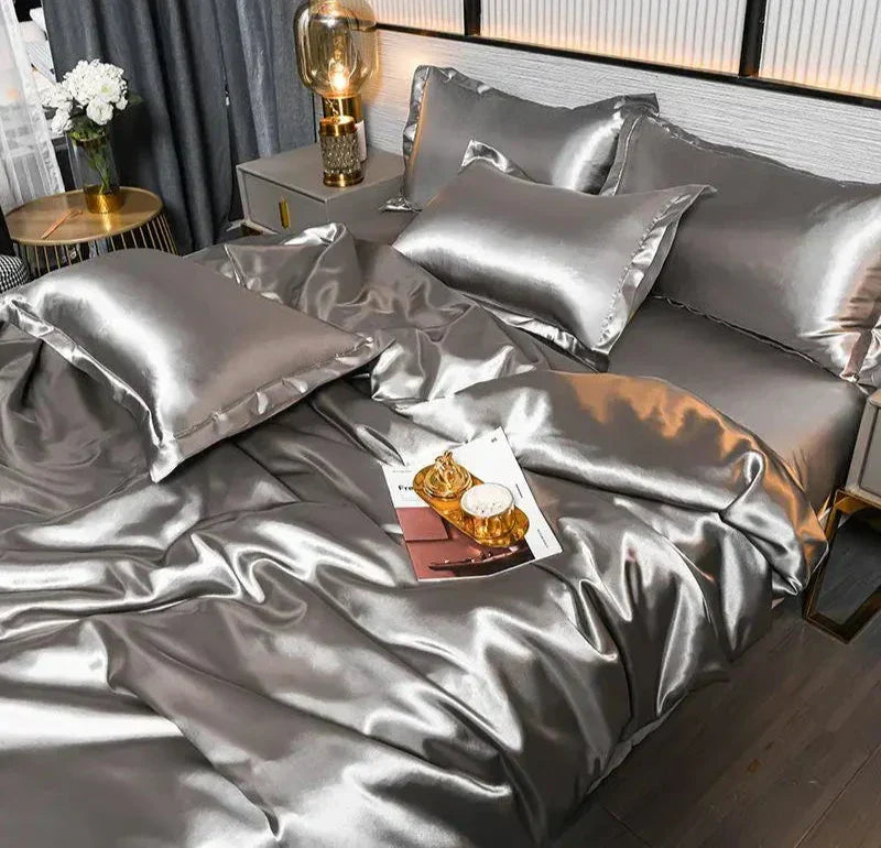 Elegante Satijnen Dekbedovertrek 240x220 cm – Zijdezacht en Duurzaam Beddengoed voor Luxe Slaapervaring