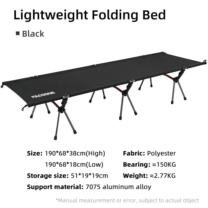 Opvouwbaar Campingbed – Draagbaar & Comfortabel Veldbed voor Outdoor en Kamperen