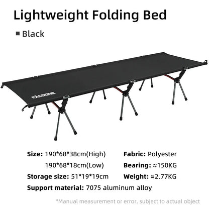 Opvouwbaar Campingbed – Draagbaar & Comfortabel Veldbed voor Outdoor en Kamperen