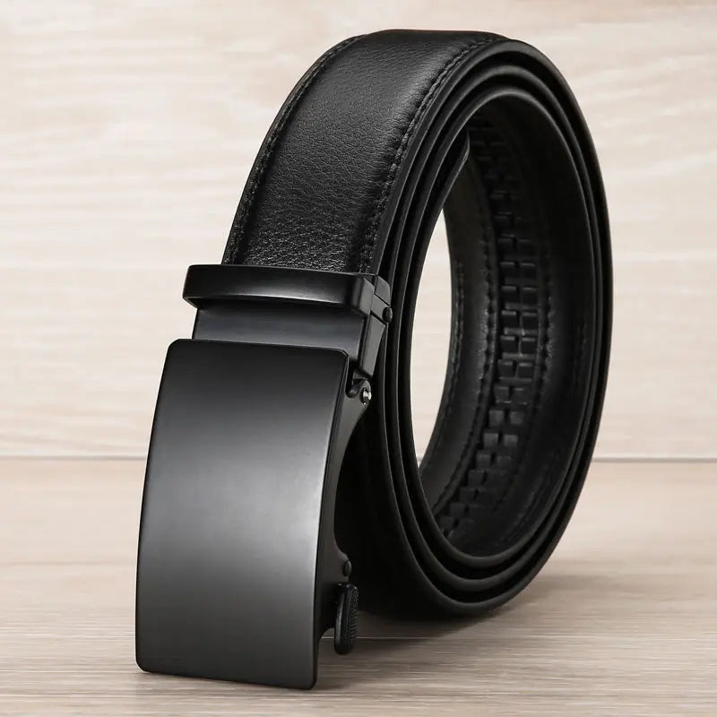 Luxe PU Lederen Riem voor Mannen – Automatische Gesp en Verfijnde Afwerking