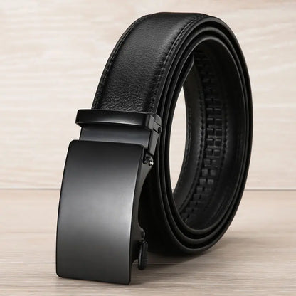 Luxe PU Lederen Riem voor Mannen – Automatische Gesp en Verfijnde Afwerking