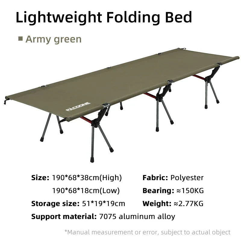 Opvouwbaar Campingbed – Draagbaar & Comfortabel Veldbed voor Outdoor en Kamperen