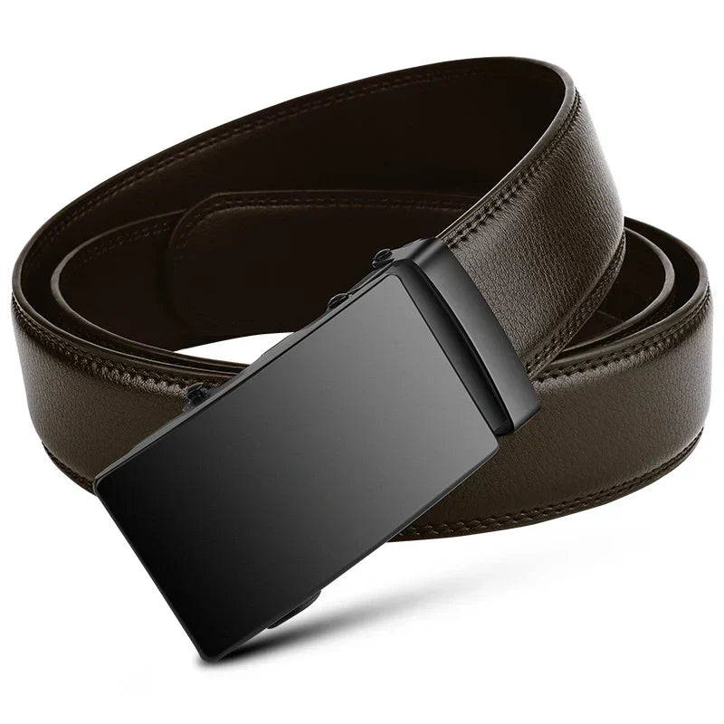 Luxe PU Lederen Riem voor Mannen – Automatische Gesp en Verfijnde Afwerking