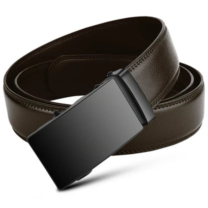 Luxe PU Lederen Riem voor Mannen – Automatische Gesp en Verfijnde Afwerking