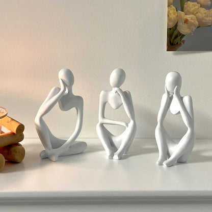 Moderne Decoratieve Beeld – Elegante & Rustgevende Kunst in Hars