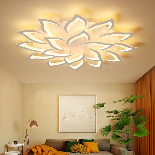 Dimbare LED Plafonnier met Warm en Koud Licht – Art Déco Design, Bediening via App en Afstandsbediening