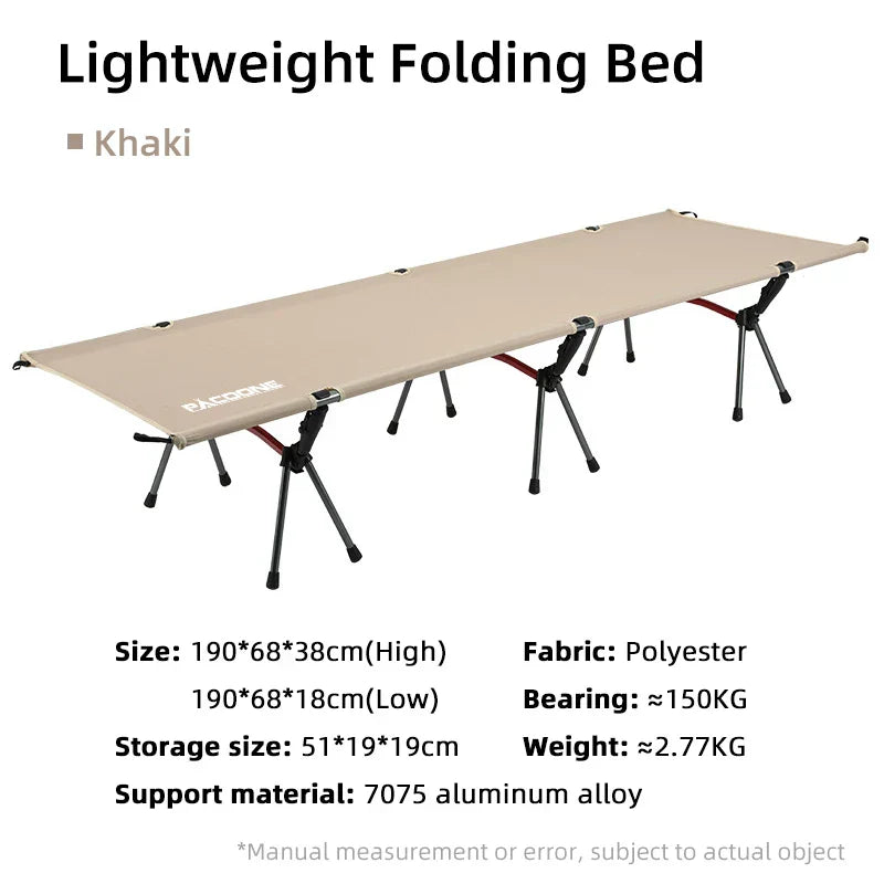 Opvouwbaar Campingbed – Draagbaar & Comfortabel Veldbed voor Outdoor en Kamperen