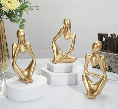 Moderne Decoratieve Beeld – Elegante & Rustgevende Kunst in Hars