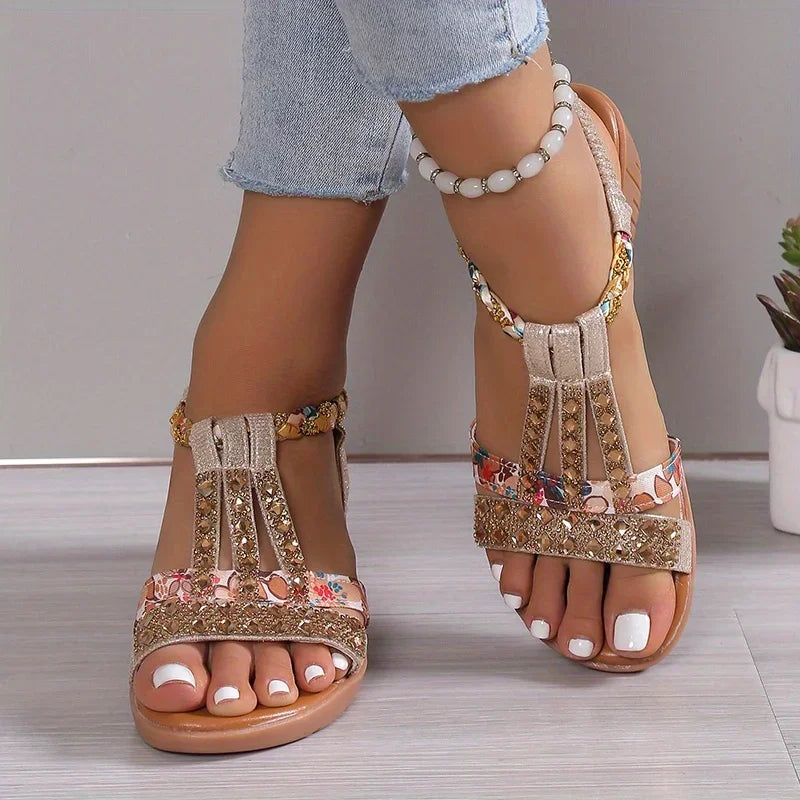 Olivette Orthopedische Sandalen met Strass – Comfort & Glamour in Eén