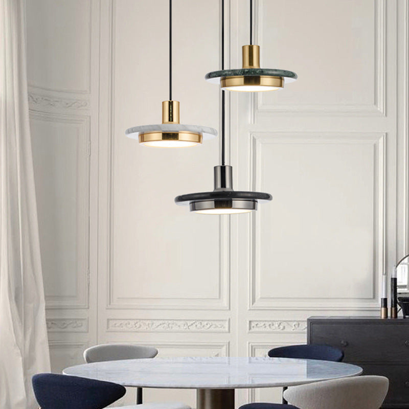 Moderne Marmeren Hanglamp – Elegante en Minimalistische LED Verlichting