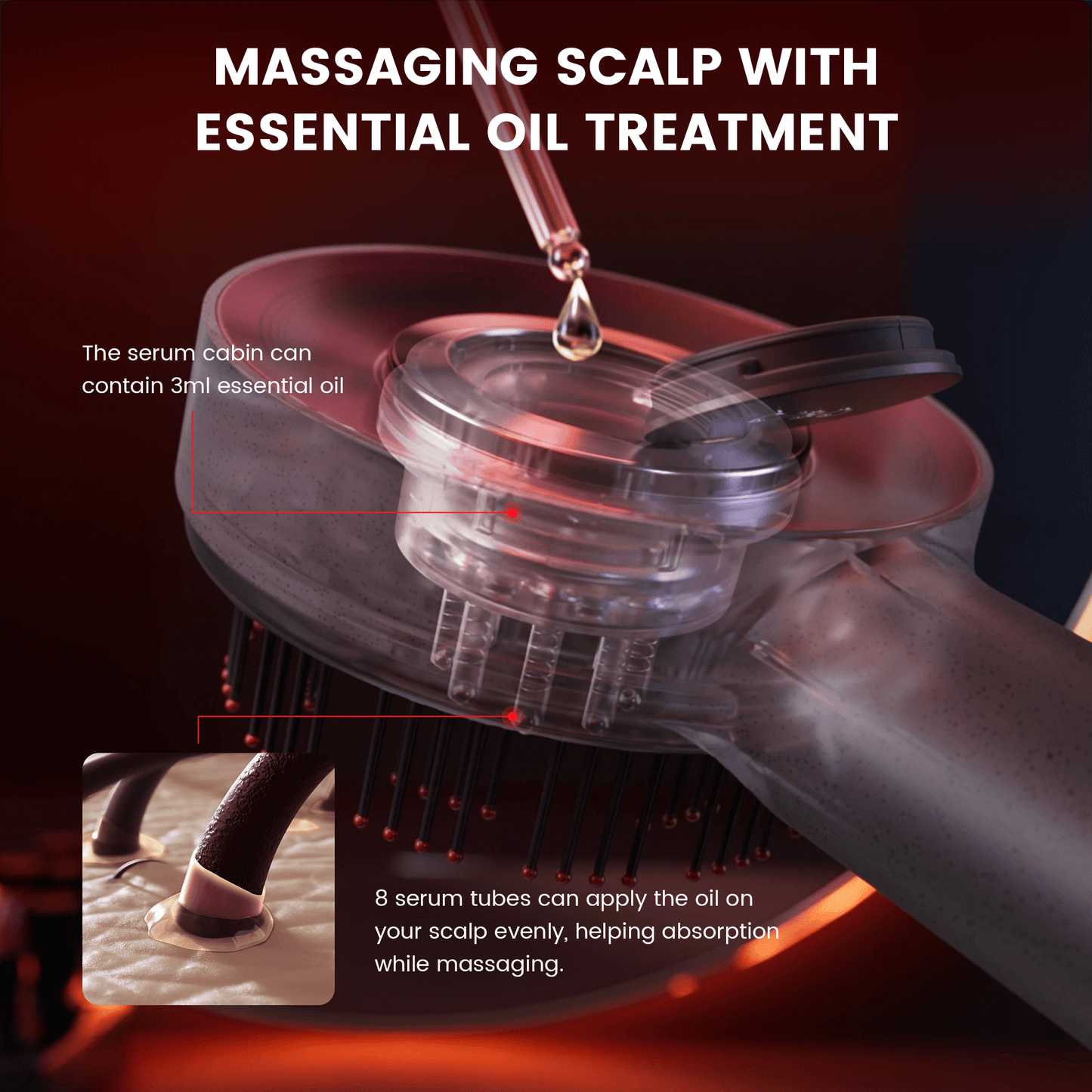 HairGlow Scalp Massage Kam – Stimulatie en Verzorging voor een Gezonde Hoofdhuid