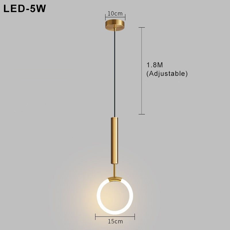 Nordic Simple LED Hanglamp – Minimalistische Metalen Verlichting voor Keuken en Eetkamer