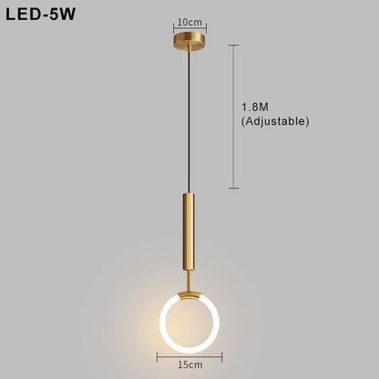 Nordic Simple LED Hanglamp – Minimalistische Metalen Verlichting voor Keuken en Eetkamer