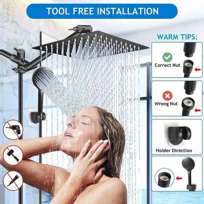 Dubbele Regendouche met Handdouche – Hoge Druk en Luxe Douche-ervaring