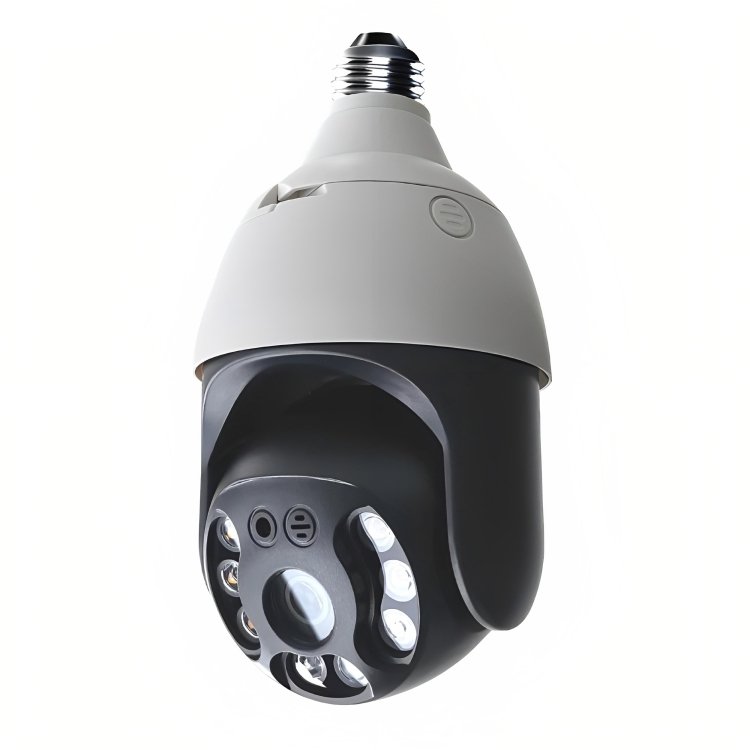 360° HomeGuard Lamp Camera – Slimme Panoramische Beveiliging met Bewegingsdetectie