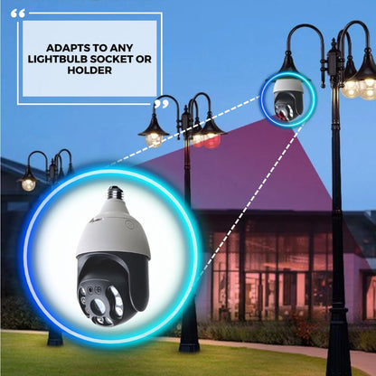 360° HomeGuard Lamp Camera – Slimme Panoramische Beveiliging met Bewegingsdetectie