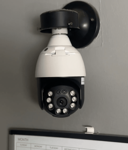 360° HomeGuard Lamp Camera – Slimme Panoramische Beveiliging met Bewegingsdetectie