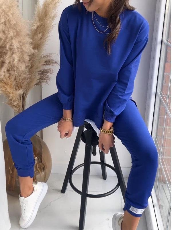 Dames Sweatshirt en Broek Set – Comfort en Elegantie in Zachte Stof