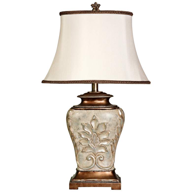 Classic Table Lamp with White Shade & Elegant Base