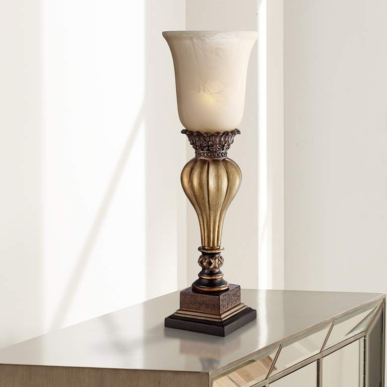 Elegant Glow Console Table Lamp with Frosted Glass