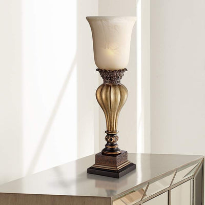 Elegant Glow Console Table Lamp with Frosted Glass